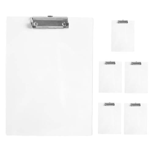 KICHOUSE 6 Stück Transparenter Boardclip Schüler Schreiben Tafeln Multifunktions-klemmbrett Datei-clip Einkaufsliste Zwischenablage Klemmbretter Aus Kunststoff Dokumentenclip Das Haustier von KICHOUSE