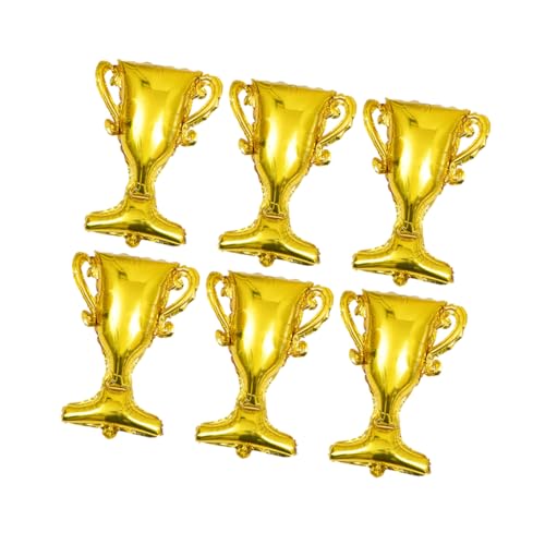 KICHOUSE 6 Stück Trophäenballon glückwunsch grad dekorationen Luftballons aus goldener Folie Partyballons Abschlussfolienballons Absolventen Schlauchboote Anerkennungsballons Aluminiumfolie von KICHOUSE