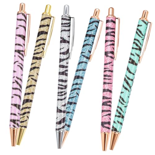 KICHOUSE 6 Stück Zebra -Muster -Kugelschreiber süße Kugelschreiber rosa Stifte ausgefallener Stift Griff flipchart stifte Schreibwaren Stifte mehrfarbige Kugelschreiberstifte Plastik KICHOUSE 6 Stück Zebra -Muster -Kugelschreiber süße Kugelschreiber rosa Stifte ausgefallener Stift Griff flipchart stifte Schreibwaren Stifte mehrfarbige Kugelschreiberstifte Plastik von KICHOUSE