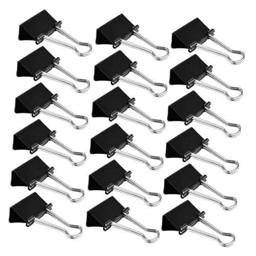 KICHOUSE 60 Stück Langes Schwanzclip -Schreibwaren mittlere Heftklammern kleine Büroklammern Bürobedarf Klemmbinder Büroklammern klein kleine Dateiclips Heftklammern klein Eisen Schwarz von KICHOUSE