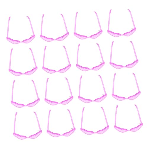 KICHOUSE 60Stücke Mini Puppen Sonnenbrillen Herzförmige Brillen für Puppen DIY Bastelzubehör Stilvolles Design für Kindergeburtstags von KICHOUSE