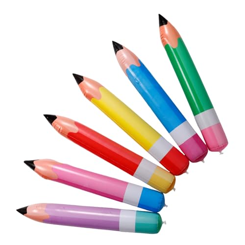 KICHOUSE 6Stücke Aufblasbarer Bleistift Deko Bunten Farben Party Ballons für Kindergeburtstage Kreative Classroom Dekoration Langlebig und Sicher Geschenkidee KICHOUSE 6Stücke Aufblasbarer Bleistift Deko Bunten Farben Party Ballons für Kindergeburtstage Kreative Classroom Dekoration Langlebig und Sicher Geschenkidee von KICHOUSE