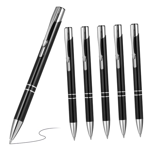 KICHOUSE 6Stücke Kugelschreiber Aus Metall Nachfüllbar Mit Feiner Spitze Für Schule Büro Und Schwarz Hochwertige Schreibgeräte Für Präzises Schreiben KICHOUSE 6Stücke Kugelschreiber Aus Metall Nachfüllbar Mit Feiner Spitze Für Schule Büro Und Schwarz Hochwertige Schreibgeräte Für Präzises Schreiben von KICHOUSE