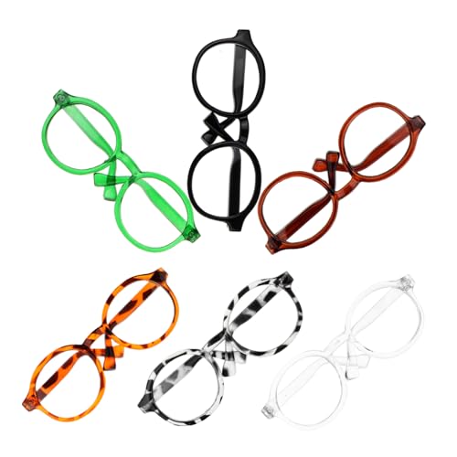 KICHOUSE 6Stücke Mini Puppenbrille Teiliges Lustige Brillendekoration Für Puppen Accessoires Für Rollenspiele Entzückende Mini Brillen Verschiedenen Designs von KICHOUSE