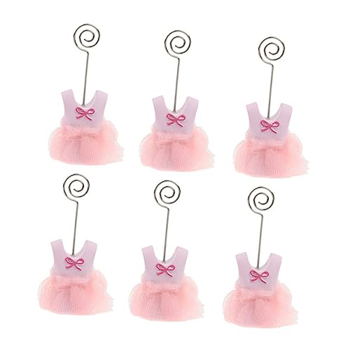 KICHOUSE 6Stücke Party Kartenclip Rosa Notizclip für Tischdekoration Preisschild Marker für Hochzeiten und Feiern von KICHOUSE