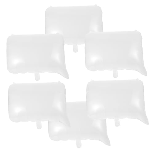 KICHOUSE 6Stücke Rechteckige Weiße Luftballons aus Aluminiumfolie Beschreibbare Partyballons für Hochzeiten Geburtstagsfeiern und Besondere Anlässe Kreative Dekoration und Einfacher von KICHOUSE