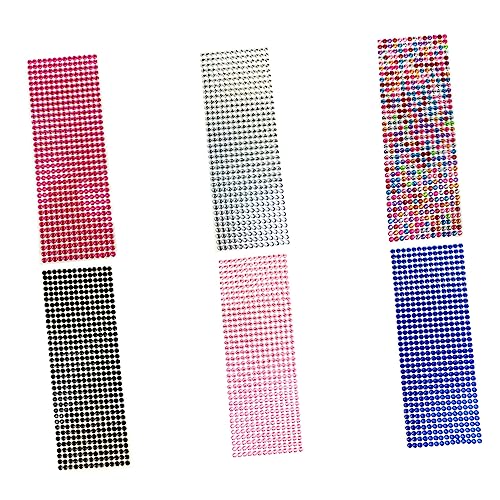 KICHOUSE 6blätter Selbstklebende Dekorative Diamant-Sticker Multifunktionale Gesichts-gems Für Scrapbooking Bastelprojekte Und -Kunst Farbe Zufällig von KICHOUSE