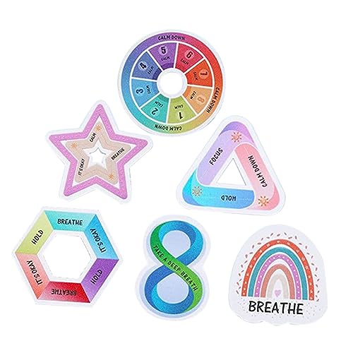KICHOUSE 6stücke Beruhigende Textur Aufkleber Für Stressabbau Selbstklebende Sensorische Sticker Für Erwachsene Und Jugendliche Für -projekte Und Entspannung Im Alltag von KICHOUSE