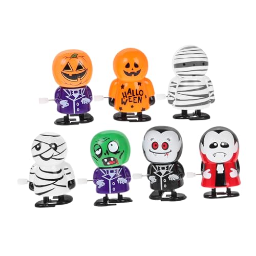 KICHOUSE 7 Stück Teiliges Halloween Aufziehspielzeug aus Batteriefreies Langlebig Leicht Sicher für Party Mitgebsel und Edukatives zur Sensorischen von KICHOUSE