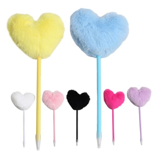 KICHOUSE 7Stücke Bunter Pom Pom Kugelschreiber Teiliges Tragbarer Flauschiger Stift Für Schule Und Büro Süße Stifte Für Kreatives Schreibgerät KICHOUSE 7Stücke Bunter Pom Pom Kugelschreiber Teiliges Tragbarer Flauschiger Stift Für Schule Und Büro Süße Stifte Für Kreatives Schreibgerät von KICHOUSE
