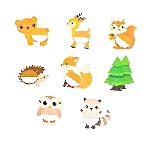 KICHOUSE 8 Stück 3D Tier Waben Schokoladenwabe Torte Oh Figuren Bienenwabe Bausätze Wild Babymattenboden Dschungel Dekorationen O Dinosaurier Papier von KICHOUSE