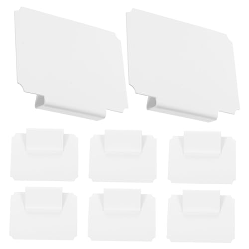 KICHOUSE 8 Stück Etikettenhalter Etiketten für Behälter Küchentheke Organizer hängend TOTE -Etiketten Organisation Anhänger für Vorratskörbe Speisekammeretiketten zum Organisieren PVC Weiß von KICHOUSE