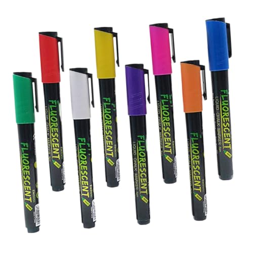 KICHOUSE 8 Stück Flüssige Kreidestifte Abwischbare Marker für Tafel und Erhältlich Farben Gelb Orange Grün Blau Rot Weiß Schreibstifte für Kreative Projekte KICHOUSE 8 Stück Flüssige Kreidestifte Abwischbare Marker für Tafel und Erhältlich Farben Gelb Orange Grün Blau Rot Weiß Schreibstifte für Kreative Projekte von KICHOUSE