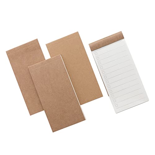 KICHOUSE 8 Stück Teiliges Kraftpapier Notizbuch Praktische Notizblöcke für Aufgabenlisten Liniert Leer Kariert und Todo Tragbar für Büro und Schule von KICHOUSE