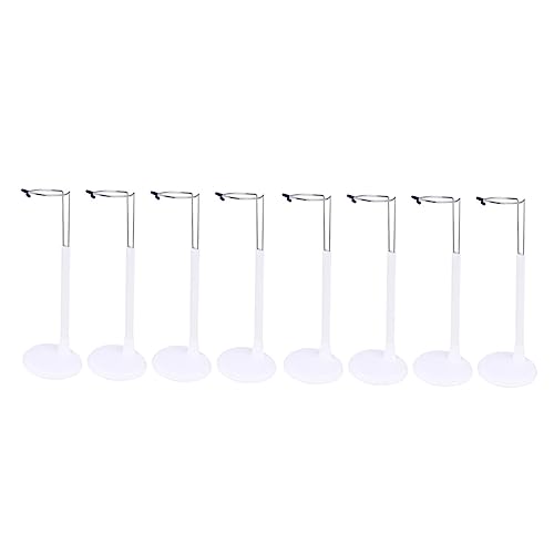 KICHOUSE 8 Stück Tragrahmen Mädchen Zubehör Figure Stand doll Accessories Puppenhalter Puppenregal Puppenaufbewahrung weißer Puppenständer Stütze für Puppenständer Standregal Plastik von KICHOUSE