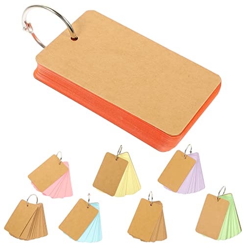 KICHOUSE 8 Stück Wörter Karten Leerzeichen Stichwort Ungefüttert Veranstalter Leere Karten Ring Leere Wortkarten Leere Memokarten Kleine Notizkarten Karteikarten Zum Lernen Papier von KICHOUSE