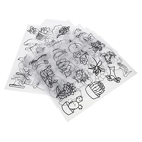 KICHOUSE 8-teiliges Blatt Wärmeschrumpfblatt Malvorlagen Set Schrumpffolie Papiermaterial Schrumpfmaterial Selber Machen Schrumpfzubehör Für Bastelarbeiten Weiß Bops von KICHOUSE