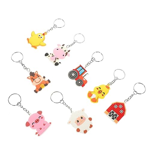 KICHOUSE 8Stücke Cartoon Schlüsselanhänger mit Tiermotiven Kreative Rucksack Dekoration für Schlüsselbund Taschenanhänger und Schreibtisch Ornament KICHOUSE 8Stücke Cartoon Schlüsselanhänger mit Tiermotiven Kreative Rucksack Dekoration für Schlüsselbund Taschenanhänger und Schreibtisch Ornament von KICHOUSE
