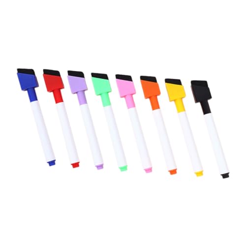 KICHOUSE 8Stücke Trockenlöschmarker Verschiedenen Radierbare Marker Für Whiteboard Klassenzimmer Und Bürobedarf Abwischbare Stifte Mit Radiergummi KICHOUSE 8Stücke Trockenlöschmarker Verschiedenen Radierbare Marker Für Whiteboard Klassenzimmer Und Bürobedarf Abwischbare Stifte Mit Radiergummi von KICHOUSE