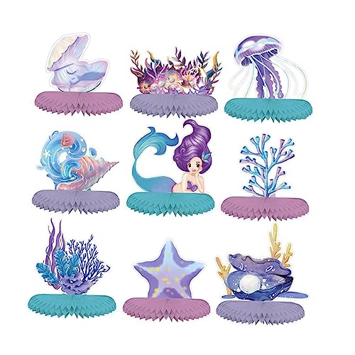 KICHOUSE 9 Stück Meerjungfrau-Ornamente Strand Meerjungfrau- Bienenwabe Mädchen Kamm Mermaid Party Supplies Party-Mittelstücke für Tische Partyzubehör mit Meerjungfrauen-Motto Papier KICHOUSE 9 Stück Meerjungfrau-Ornamente Strand Meerjungfrau- Bienenwabe Mädchen Kamm Mermaid Party Supplies Party-Mittelstücke für Tische Partyzubehör mit Meerjungfrauen-Motto Papier von KICHOUSE