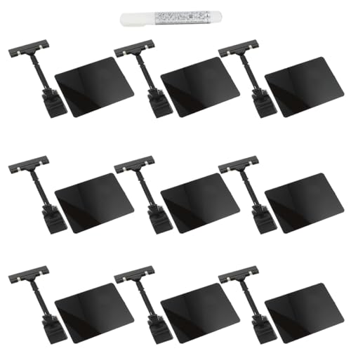KICHOUSE 9 Stück Preistafelhalter Körbe Etiketten Anzeige Namensetiketten Clips Größe Stichworte Preisschilder für Werbeetiketten Supermarkt-Preisschild-Clip PVC Schwarz KICHOUSE 9 Stück Preistafelhalter Körbe Etiketten Anzeige Namensetiketten Clips Größe Stichworte Preisschilder für Werbeetiketten Supermarkt-Preisschild-Clip PVC Schwarz von KICHOUSE