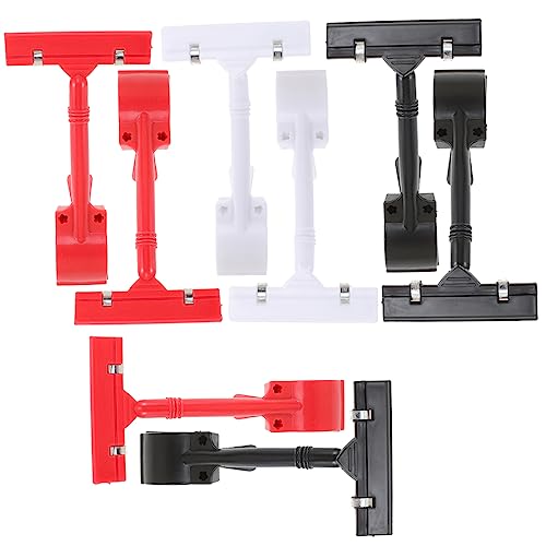 KICHOUSE 9 Stück Teiliges Preisschildhalter mit Drehbarem Clip Stabiler Etikettenhalter für Einzelhandel für Runde und Eckige Objekte Wiederverwendbar und Anpassbar für Supermärkte und von KICHOUSE