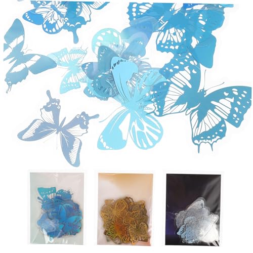 KICHOUSE 90stücke Schmetterlingsform Scrapbooking Aufkleber Dekorative DIY Sticker Für Tagebuch Planer Und Fotoalben Hochwertige Pet-Materialien Zufällige Designs von KICHOUSE