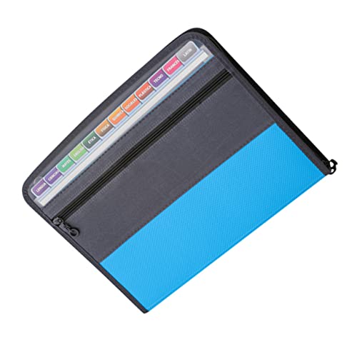 KICHOUSE A4 Aktentasche Organizer Fächermappe Erweiterbare Mappe Mit Taschen Akkordeon Ordner Ordner Fächermappe Fächermappe A4 Fächermappe Nach Pp Blau von KICHOUSE