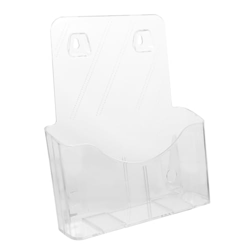 KICHOUSE Acryl Dokumentenhalter Transparent Wandregal für Prospekte Kataloge und Magazine Organisieren Ihre Unterlagen im Büro oder Zuhause von KICHOUSE
