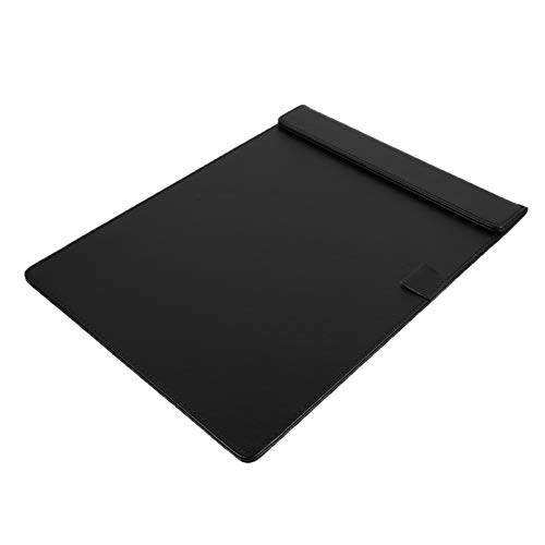KICHOUSE Aktenordner Profil Klemmbrett A4 Aktenklemme Dokumentordner Klemmhalter Klemmbrett Schreibtafel Zeichnung Schreibblock Dokumentenorganizer A4 Aktenhalter Schwarz Pu von KICHOUSE