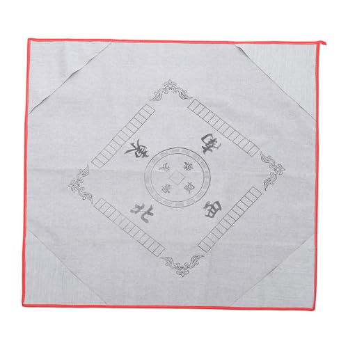 KICHOUSE Anti-Slip-Mahjong-Tischdecke für Spieltischabdeckung Tuch Mahjong-Matte Beleg Majiang Tischset Brettspiel Tischdecke Spieltischmatte Karte Tischmatte Stoff Grey Zufällige Farbe von KICHOUSE