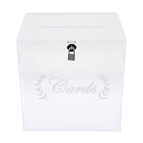 KICHOUSE Box Box Wahlurne Hochzeit Braut Quinceanera Etui Klar Weiß Geburtstag Party Gast Grußkarte Organizer Event Kartenboxen Acryl von KICHOUSE