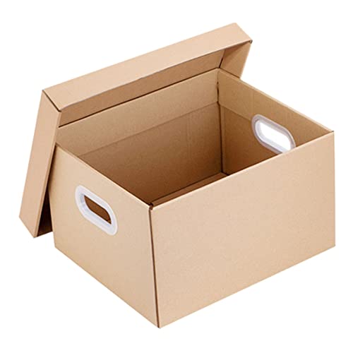 KICHOUSE Box Organizer Schreibtisch Organizer Aktenordner Wichtige Dokumente Weiß Stapelbar Büro Karton Tragbar Schulhalter Aufbewahrung Organizer Dokumententasche Papier Khaki von KICHOUSE