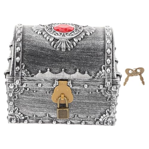 KICHOUSE Dekorative Schatztruhe Aufbewahrungsbox Große Piratentruhe Für Jungen Und Mädchen Vintage-schmuckschatulle Mit Schloss von KICHOUSE