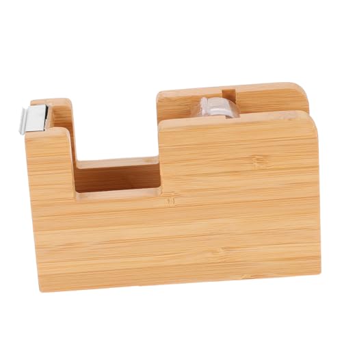 KICHOUSE Desktop Klebeband Abroller aus Bambus Tragbarer Tape Dispenser für Büro und Zuhause Geeignet für Klebeband Leicht und für von KICHOUSE