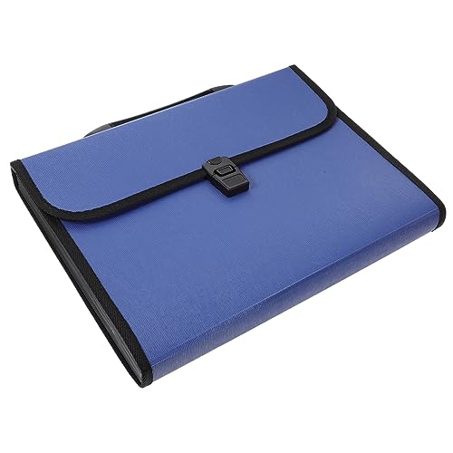 KICHOUSE Dokumentenmappe Mit Fächern Tragbar Organizer Für Unterlagen Stilvoller Aktenordner Mit Tragegriff Für Büro Und Reisen Zufällige Farbe Und Stil von KICHOUSE