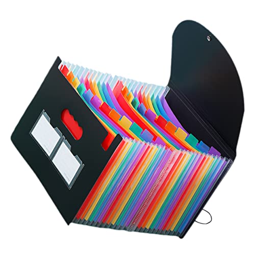 KICHOUSE Erweiterbarer Dateiordner mit Fächern und Deckel Organizer für Dokumente für Büro Schule und Zuhause Stifthalter und Bungee Kabel zur Sicheren KICHOUSE Erweiterbarer Dateiordner mit Fächern und Deckel Organizer für Dokumente für Büro Schule und Zuhause Stifthalter und Bungee Kabel zur Sicheren von KICHOUSE
