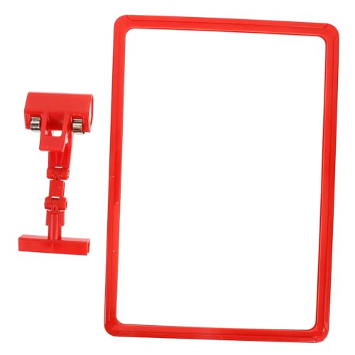 KICHOUSE Etikettenhalter für Regale magnetischer Etikettenhalter magnetischer Klassifizierungsschildhalter Displayhalter für Warenschilder Magnetischer Regalschildhalter Abs rot von KICHOUSE