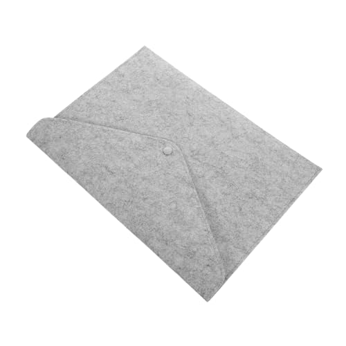 KICHOUSE Filz Organizer Handtasche mit Knopfverschluss Aktentasche für Büro und Schule Stilvolle Dokumentenmappe aus Umweltfreundlichem Wollfilz Großes von KICHOUSE