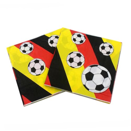 KICHOUSE Fussball Servietten Bedruckte Papierservietten Für Fussball Partys Und Veranstaltungen Für Restaurant Und Bar Dekorationen von KICHOUSE
