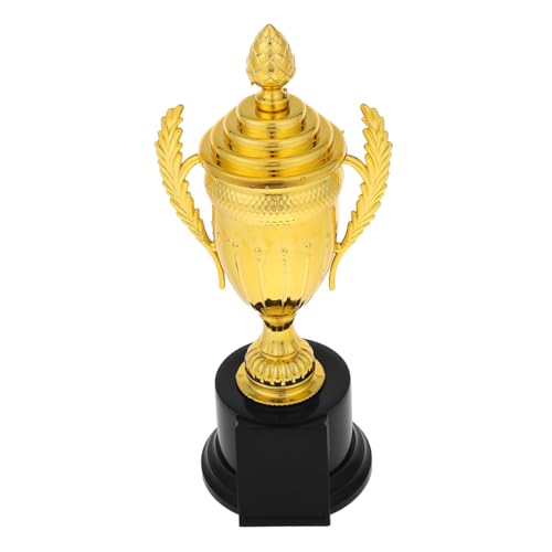 KICHOUSE Goldene Trophäe für Kunststoff Pokal Auszeichnung für Sportwettkämpfe Schulveranstaltungen und Partys Vielseitig Einsetzbar für Kindergarten und Grundschule von KICHOUSE