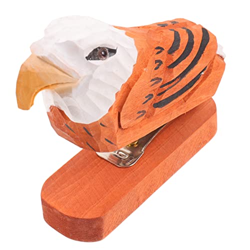 KICHOUSE Hefter Briefpapier Desktop-Hefter USB kleiner Hefter Netter Hefter Heimbüro Bürohefter für den Schreibtisch tragbarer Hefter Hochleistungs-Bürohefter hölzern von KICHOUSE