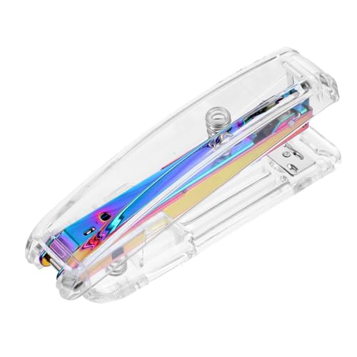 KICHOUSE Hefter büroorganisation bürodeko büroartikel office supplies bürogadges Bürowefter transparent Schule Schulbedarf Kern ästhetische stationäre Büromaterial Plastik Colorful von KICHOUSE