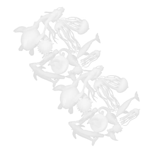 KICHOUSE Hübsche Meerestiermodelle aus Epoxidharz 2 Sets Mini-Meerestierfiguren zum Basteln Füllmaterial aus Plastik für Meerestiere von KICHOUSE