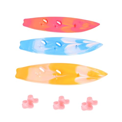 KICHOUSE Kleiner Surfbrett Satz 3 Stücke für Puppen mit Kunststoff Puppenstiefeln Sommer Dekoration für Kinder und Erwachsene als Kuchendekoration für Strandpartys und Luau Feiern KICHOUSE Kleiner Surfbrett Satz 3 Stücke für Puppen mit Kunststoff Puppenstiefeln Sommer Dekoration für Kinder und Erwachsene als Kuchendekoration für Strandpartys und Luau Feiern von KICHOUSE