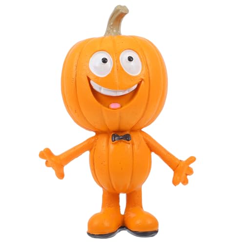 KICHOUSE Halloween Kürbis Figurine Harz Decor Stricken Kürbis Miniatur Ornament Für Halloween Party KICHOUSE Halloween Kürbis Figurine Harz Decor Stricken Kürbis Miniatur Ornament Für Halloween Party von KICHOUSE