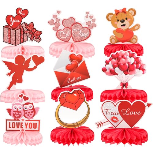 KICHOUSE 9 Stücke Waben Herz Dekorationen Für Valentinstag Romantische Party Dekorationen Süße Muster KICHOUSE 9 Stücke Waben Herz Dekorationen Für Valentinstag Romantische Party Dekorationen Süße Muster von KICHOUSE