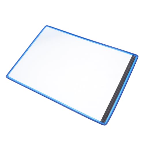 KICHOUSE Magnetischer Schilderhalter, Magnetische Rahmen, Transparenter Kunststoff-papierhalter Mit Magnetischen Rändern, Magnetischer Dokumentenhalter Für Zuhause, Büro, Geschäft, Blau von KICHOUSE