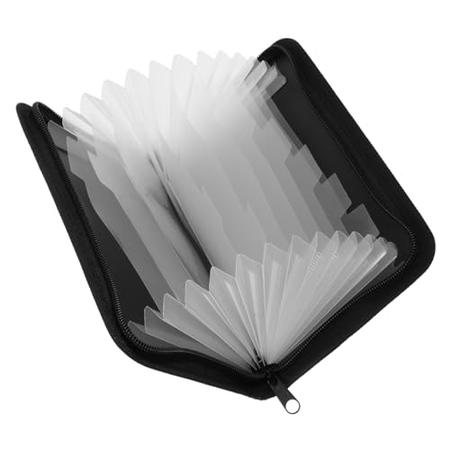 KICHOUSE Mini Dateiordner mit Reißverschluss Tragbarer Dokumenten Organizer für Rechnungen und Quittungen Vielseitige Aufbewahrungslösung mit Hoher Kapazität Transparenter von KICHOUSE
