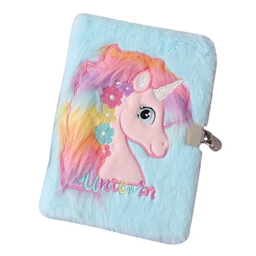 KICHOUSE Notenvorrat mit Mädchen Teenager für notizbuch Plüschnotizbücher Zubehör beachten Multifunktions-Notebook Schreibbuch Tagebuch Papier Blue von KICHOUSE